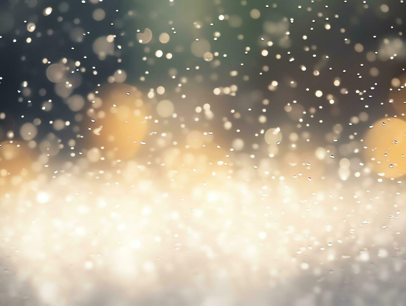 Abstract snow falling on blurred winter landscape background, for design and template, AI Generated photo