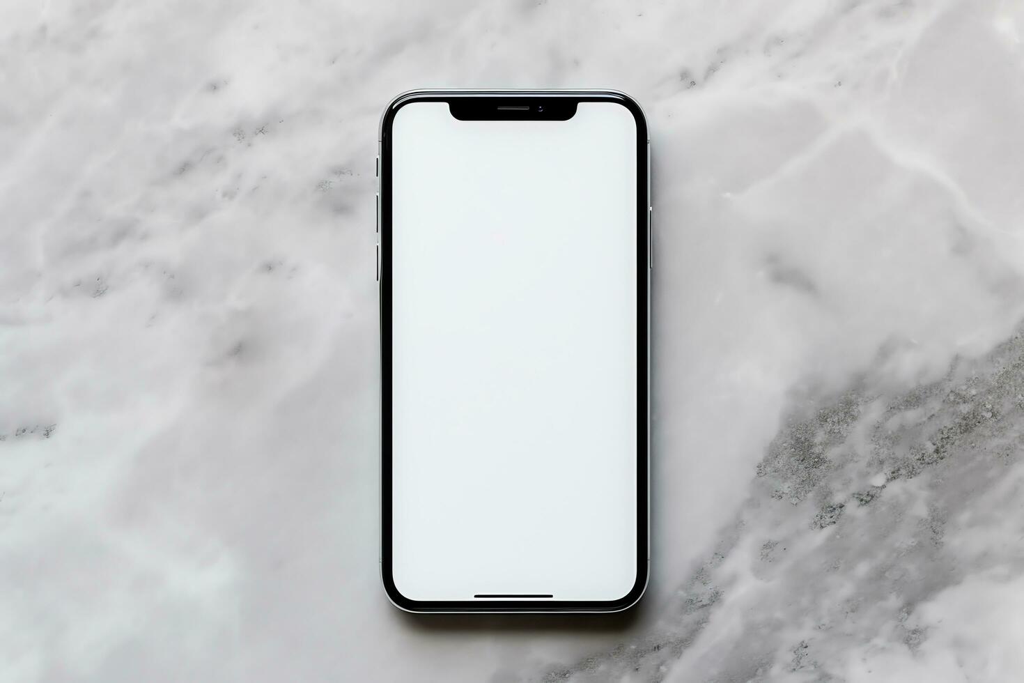 Blank screen mobile phone with mockup copy space, aesthetic social media template, AI Generated photo