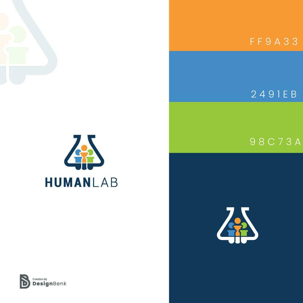 Human lab symbol design vector