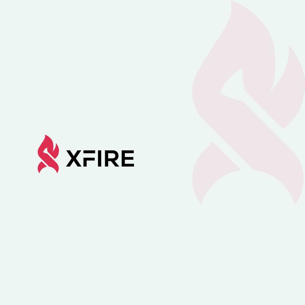 X fire symbol design vector