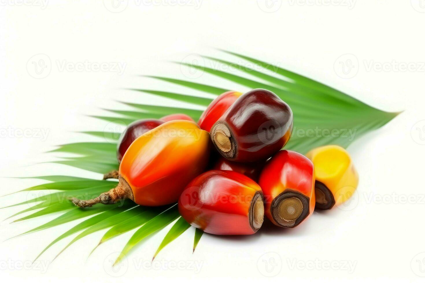 Pile of oil palm fruits. Generate ai photo
