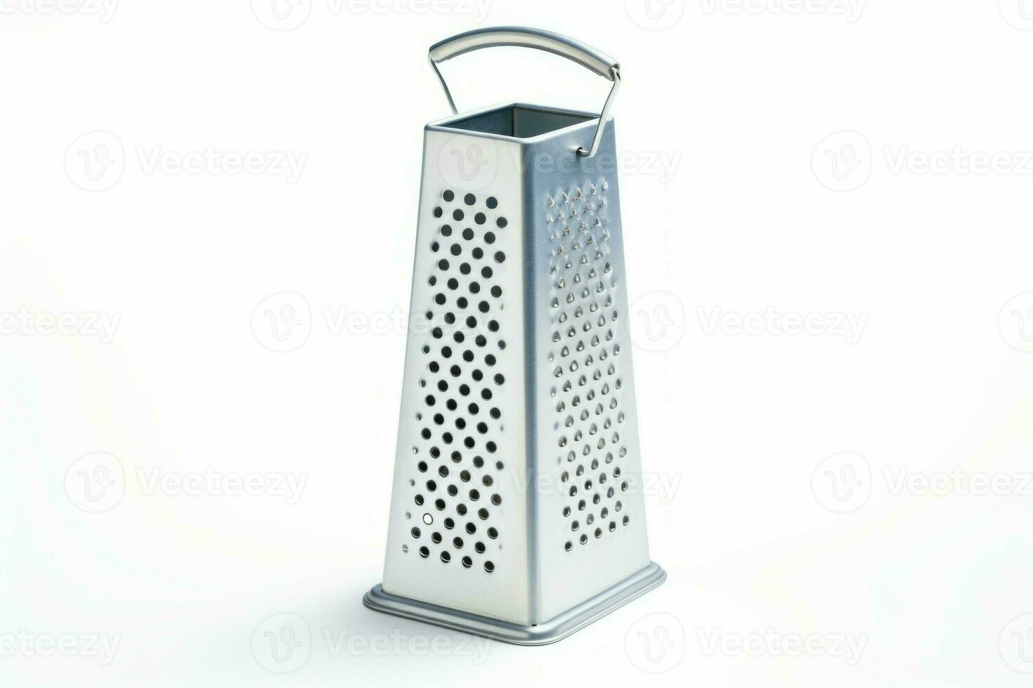 Metal grater isolated on white. Generate Ai photo