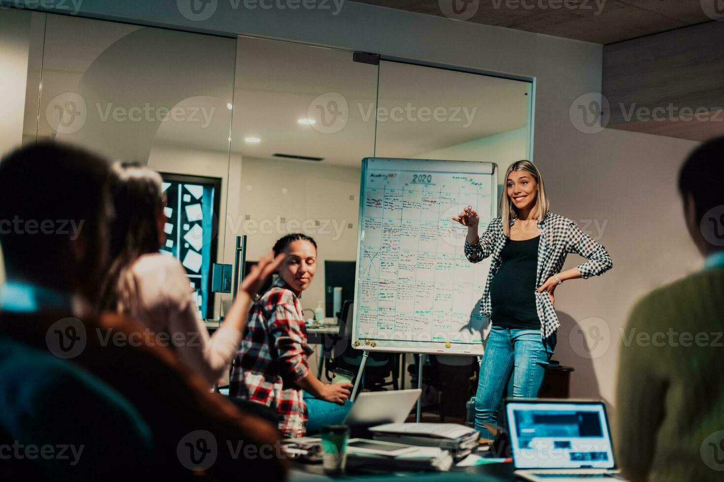 Diverse group of people in the office photo