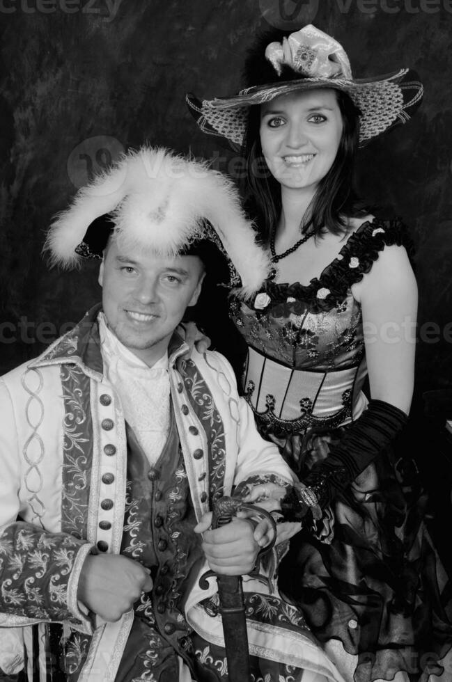 retro couple as pirates photo