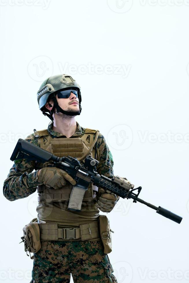 Soldier man caucasian photo