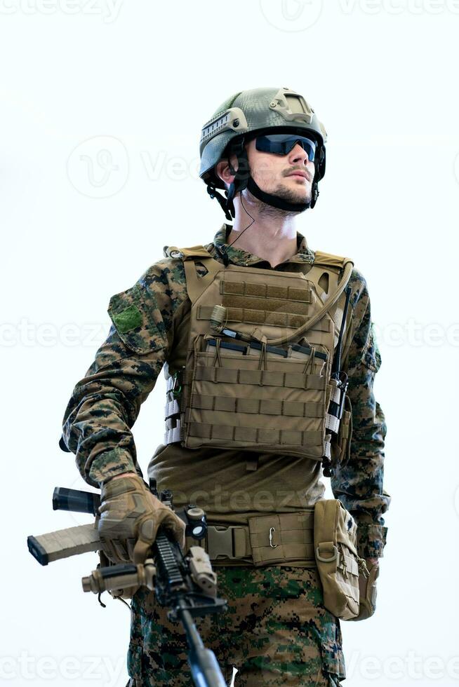 Soldier man caucasian photo