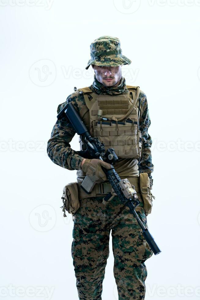 Soldier man caucasian photo