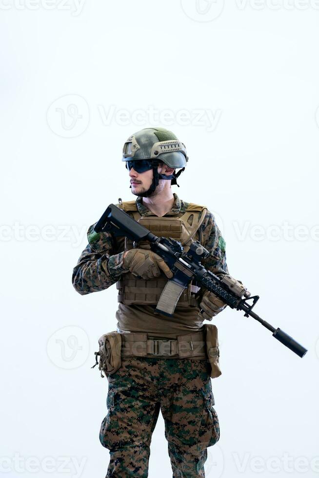 Soldier man caucasian photo