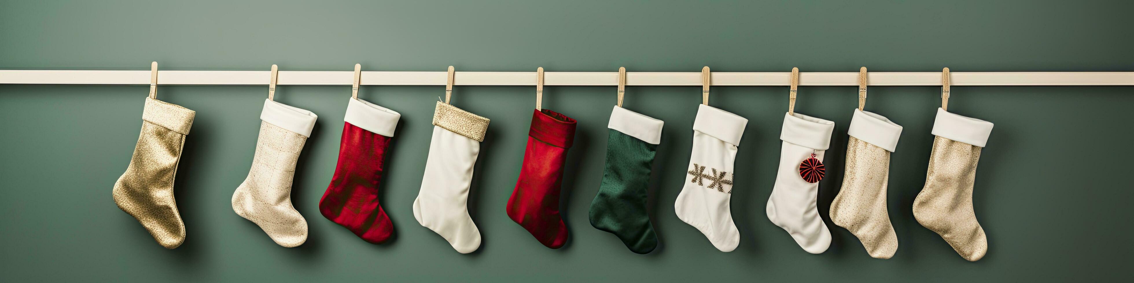 photo of Stockings Christmas offers, AI Generated.