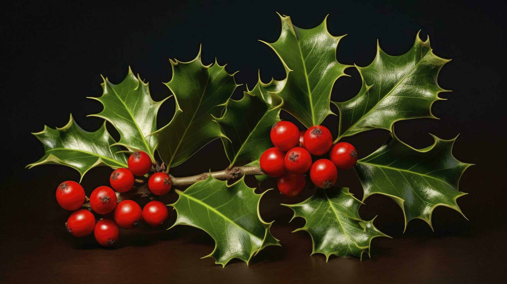 de acebo Navidad velas, ai generado. foto