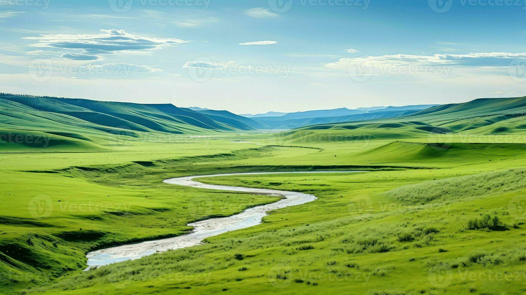 horizon russian steppe vast ai generated photo