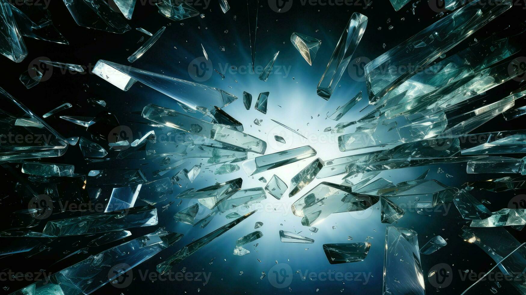 crack scattered glass shatters ai generated 32429399 Stock Photo at