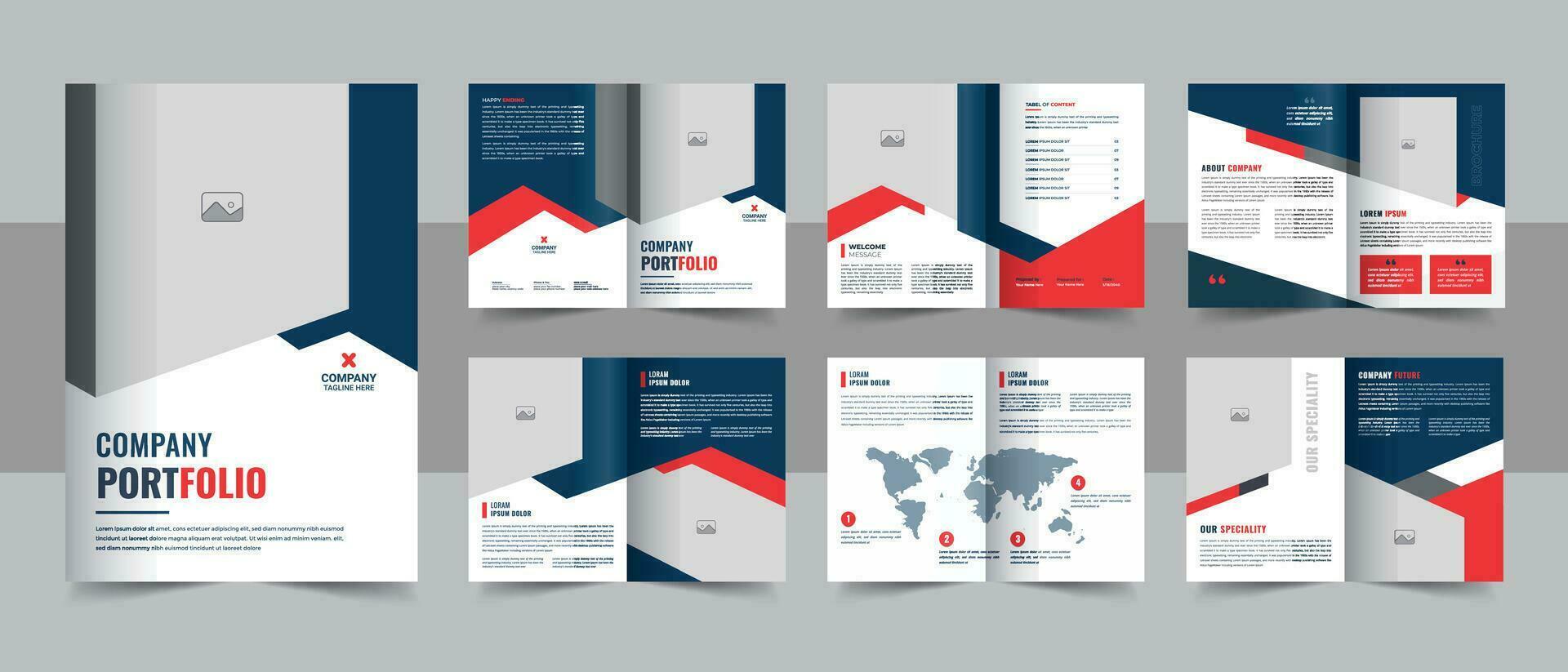 Modern business presentation guide brochure template with cover, Modern company profile brochure template design Layout vector