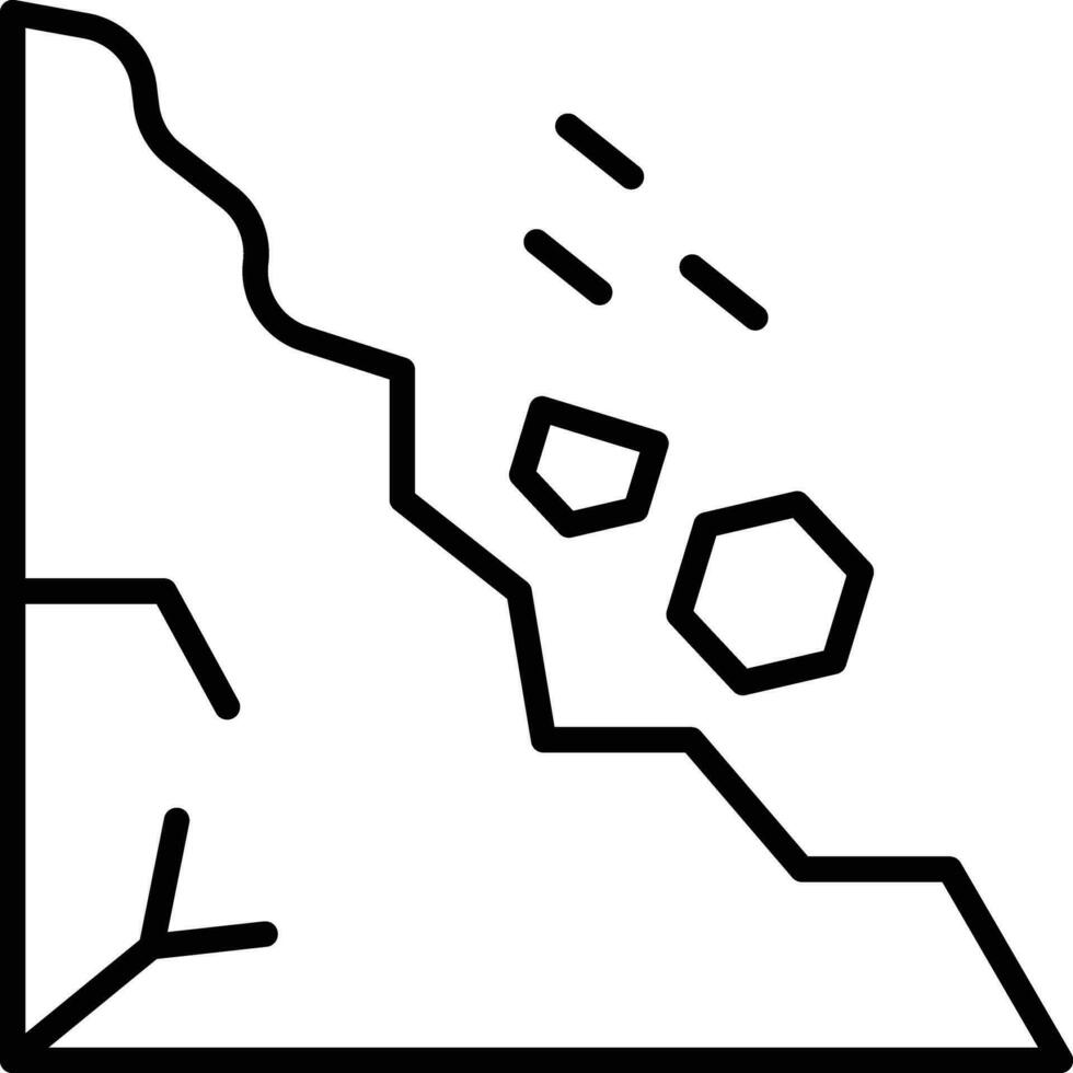 Rock Sliding Vector Icon