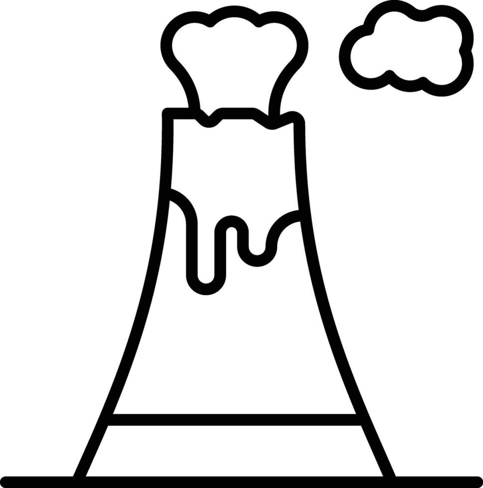 Volcano Eruption Vector Icon