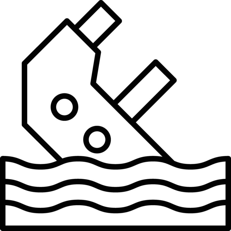 Boat Sink Vector Icon