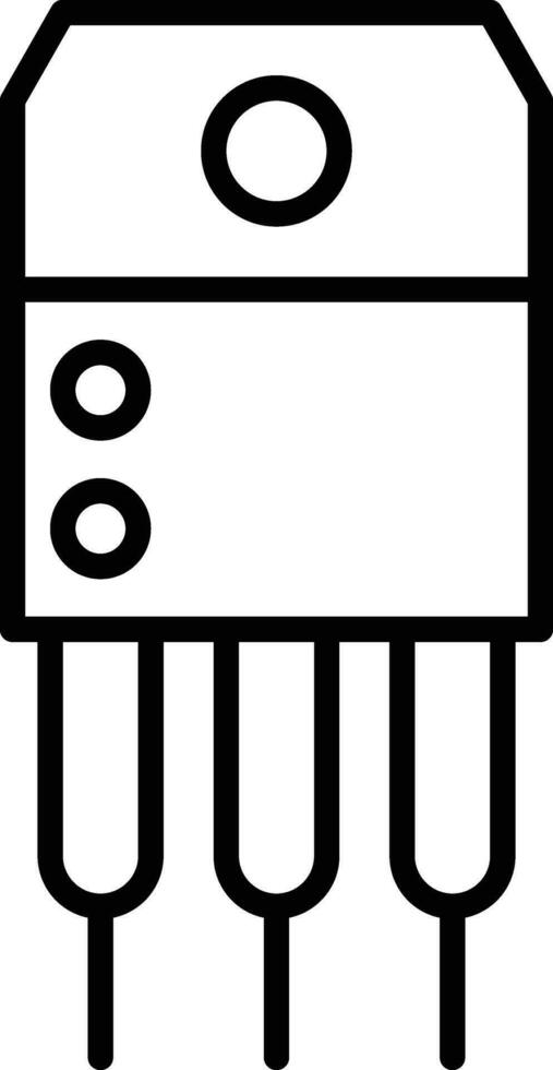 icono de vector de transistor