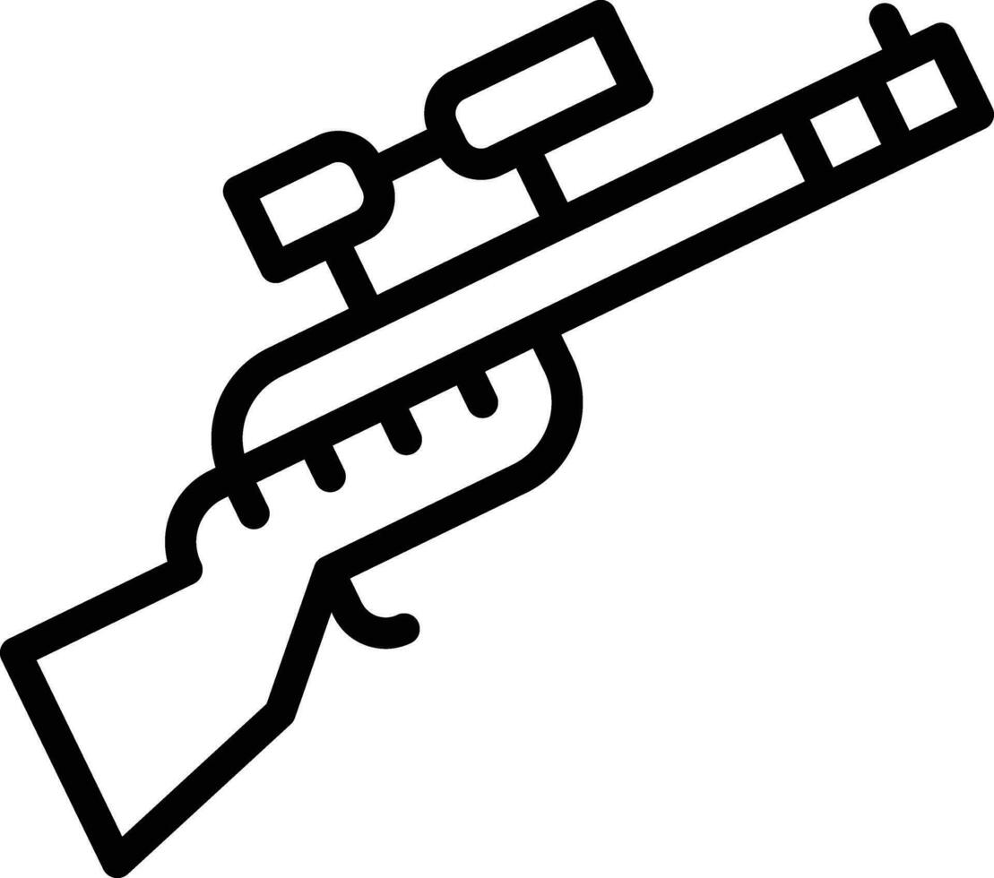 caza rifle vector icono