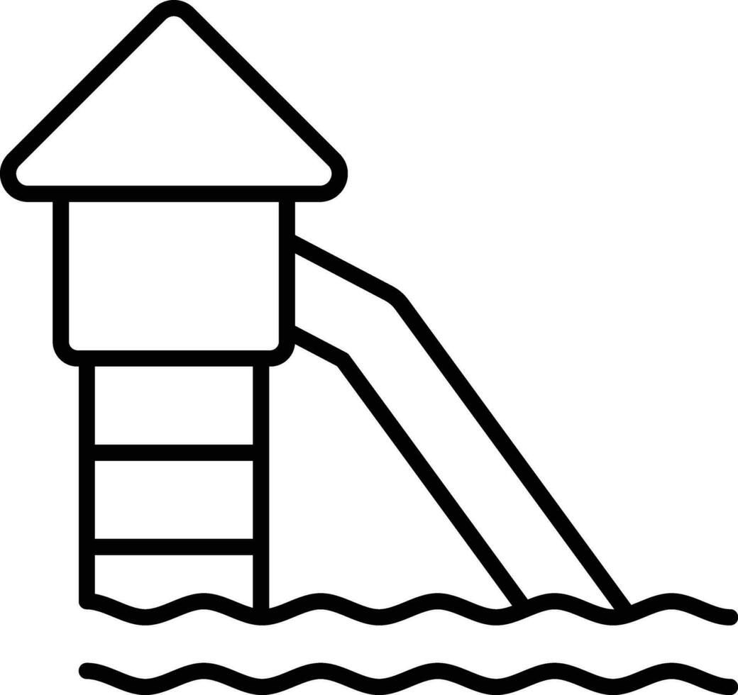 Pool Slide Vector Icon