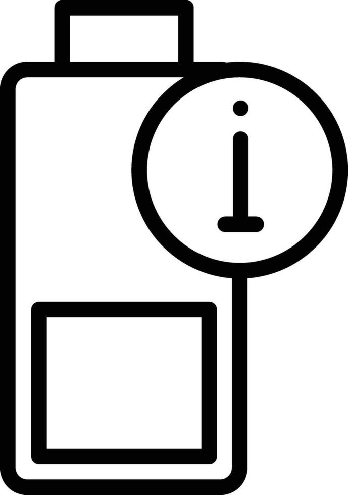 Battery Info Vector Icon