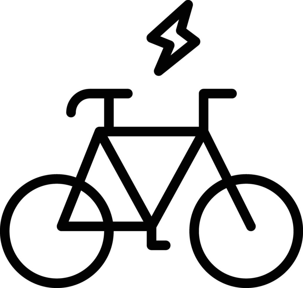 icono de vector de bicicleta eléctrica