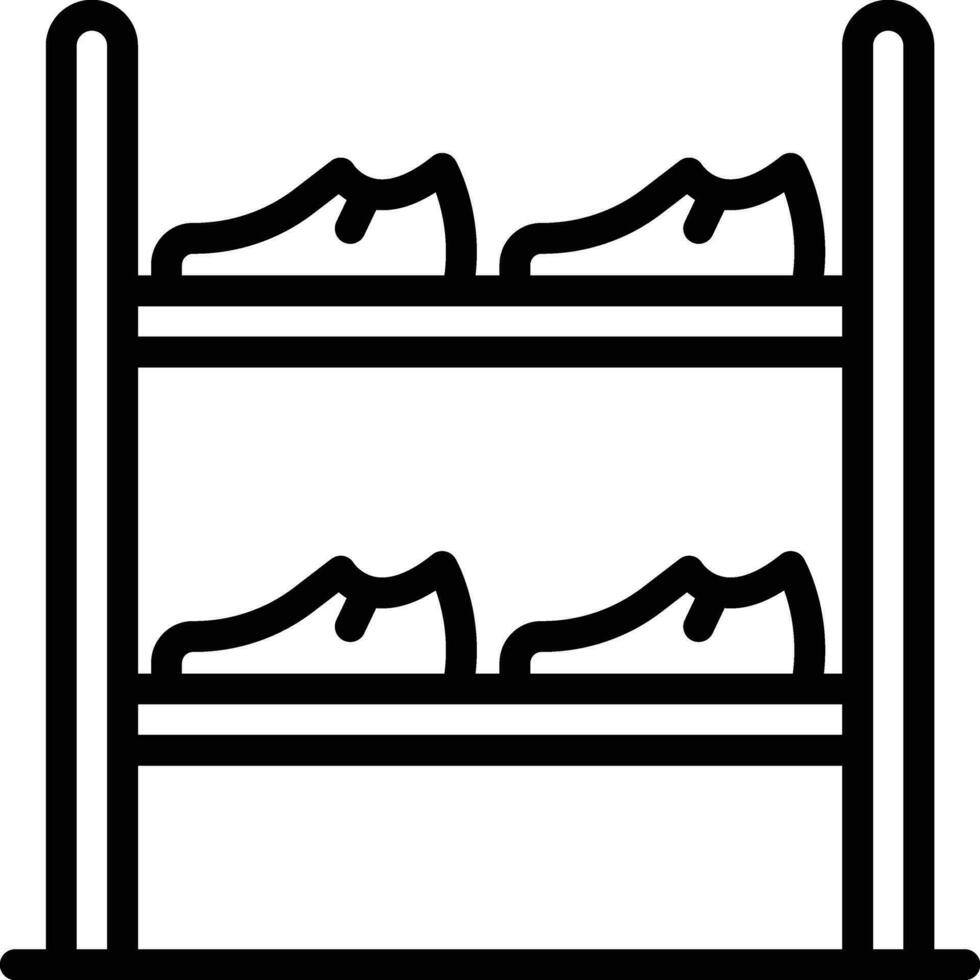 zapato estantería vector icono