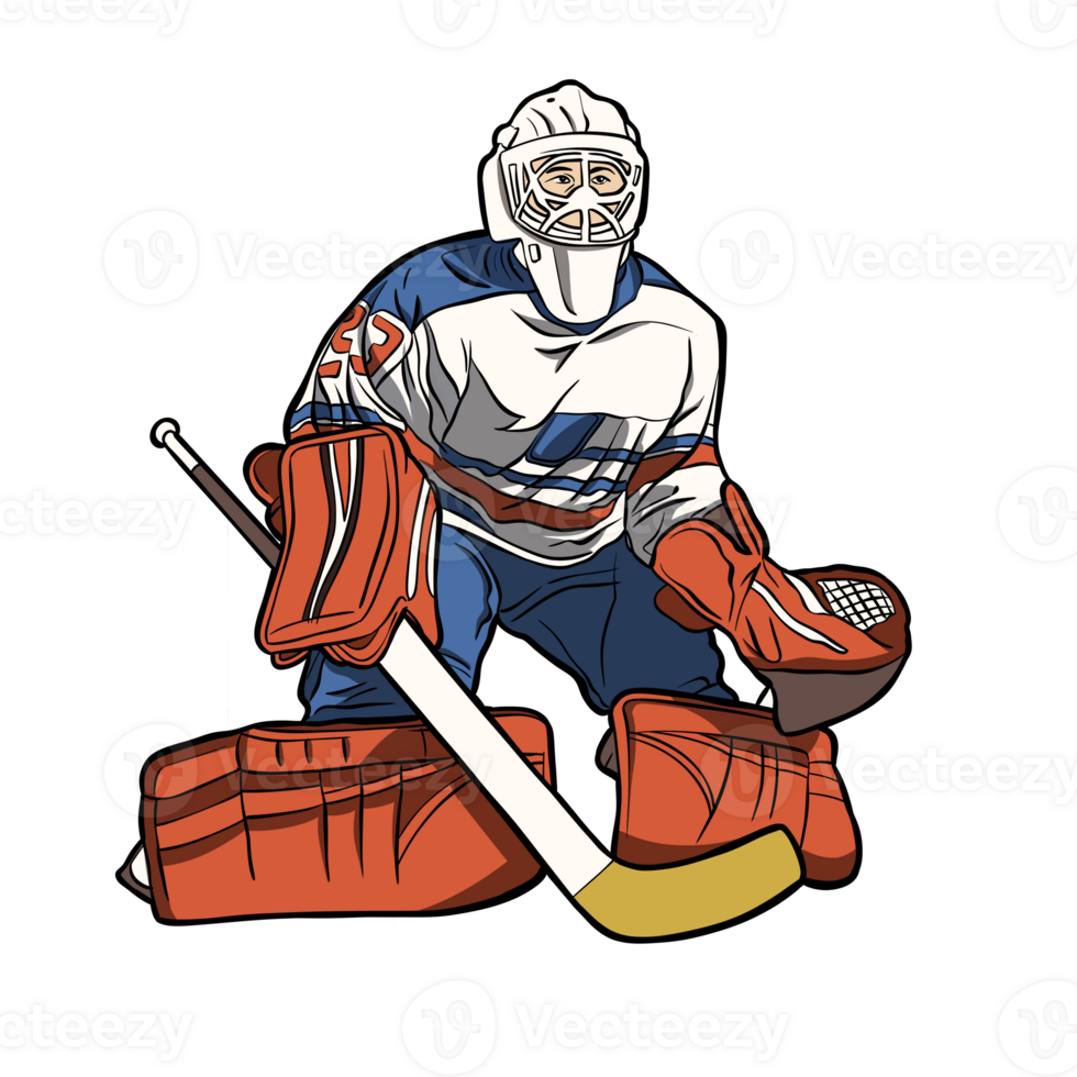 ice hockey goaltender team player defender action png