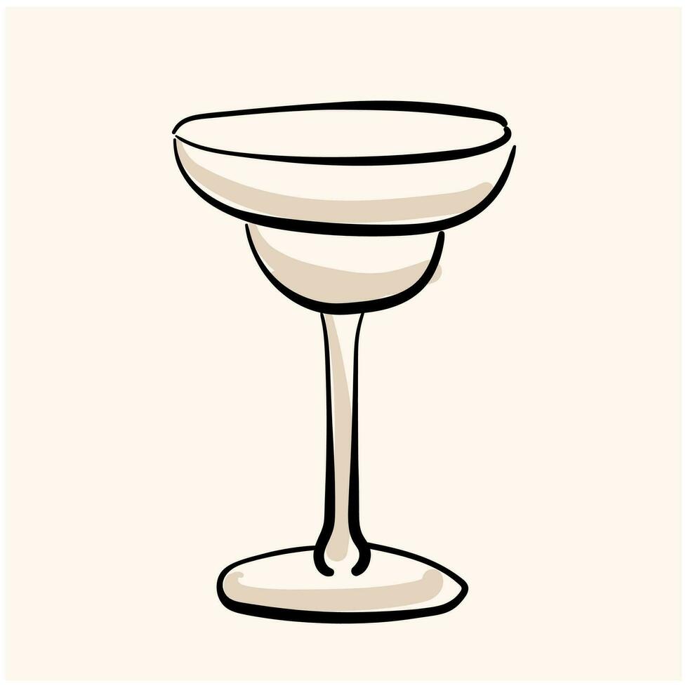 vaso de vino garabatear bosquejo mano dibujado vaso de vino garabatear línea Arte. vaso de vino bosquejo garabatear para infografía, sitio web o aplicación vector