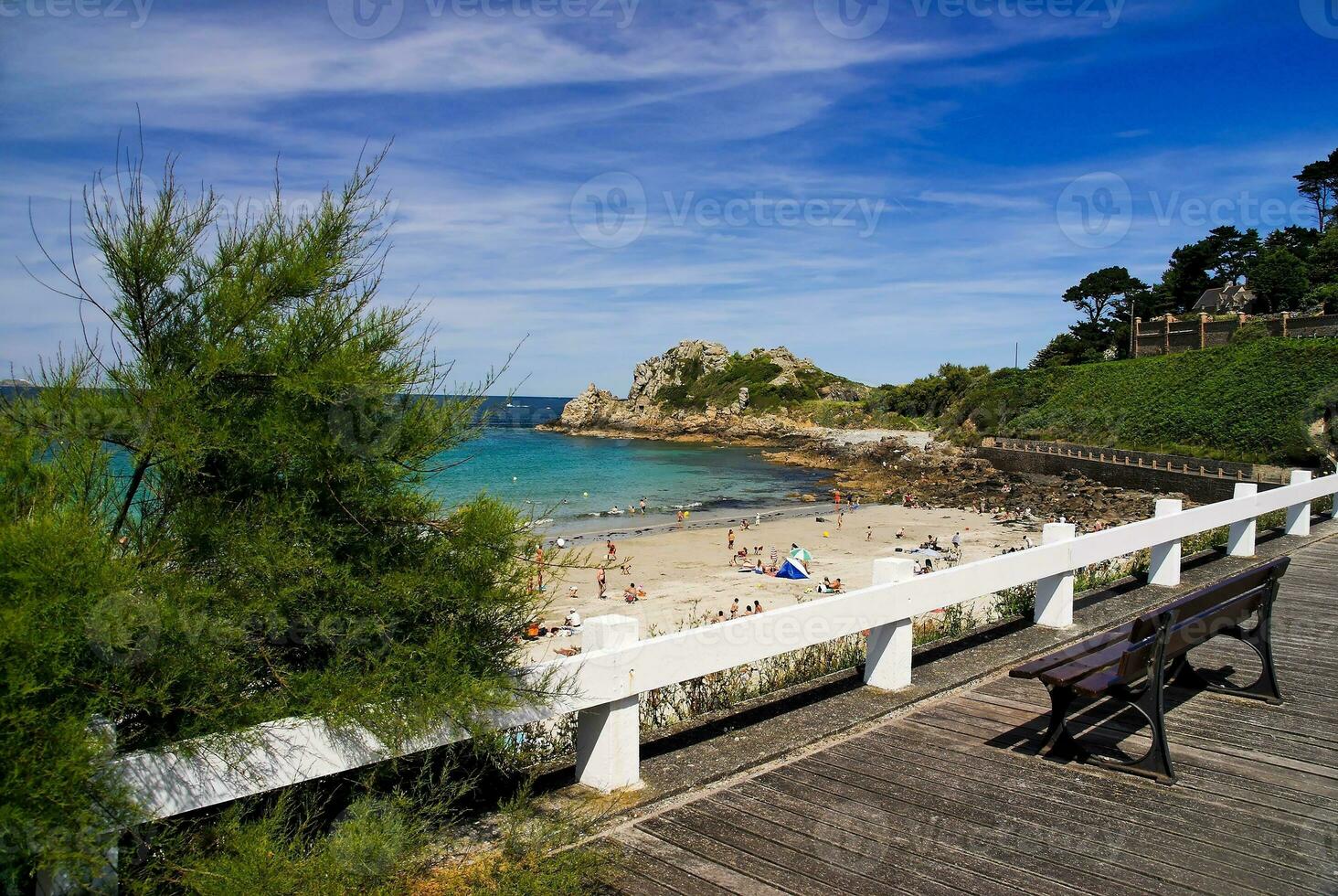 Summer Serenity Scenic Bretagne Coastline at Perros Guirec photo