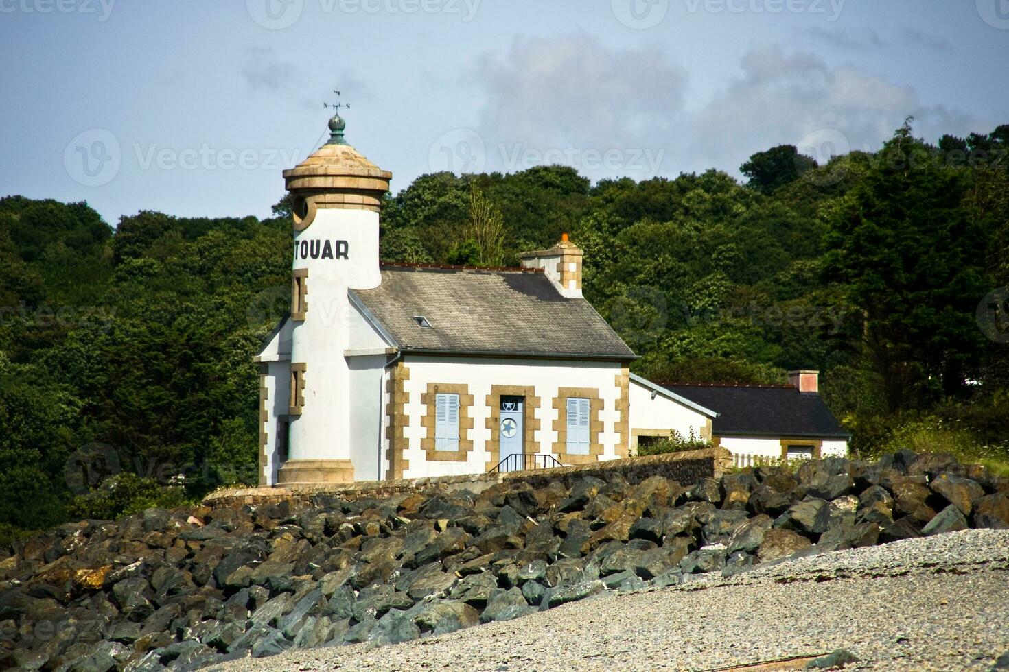 tranquilo Nantuar faro, francés Bretaña foto