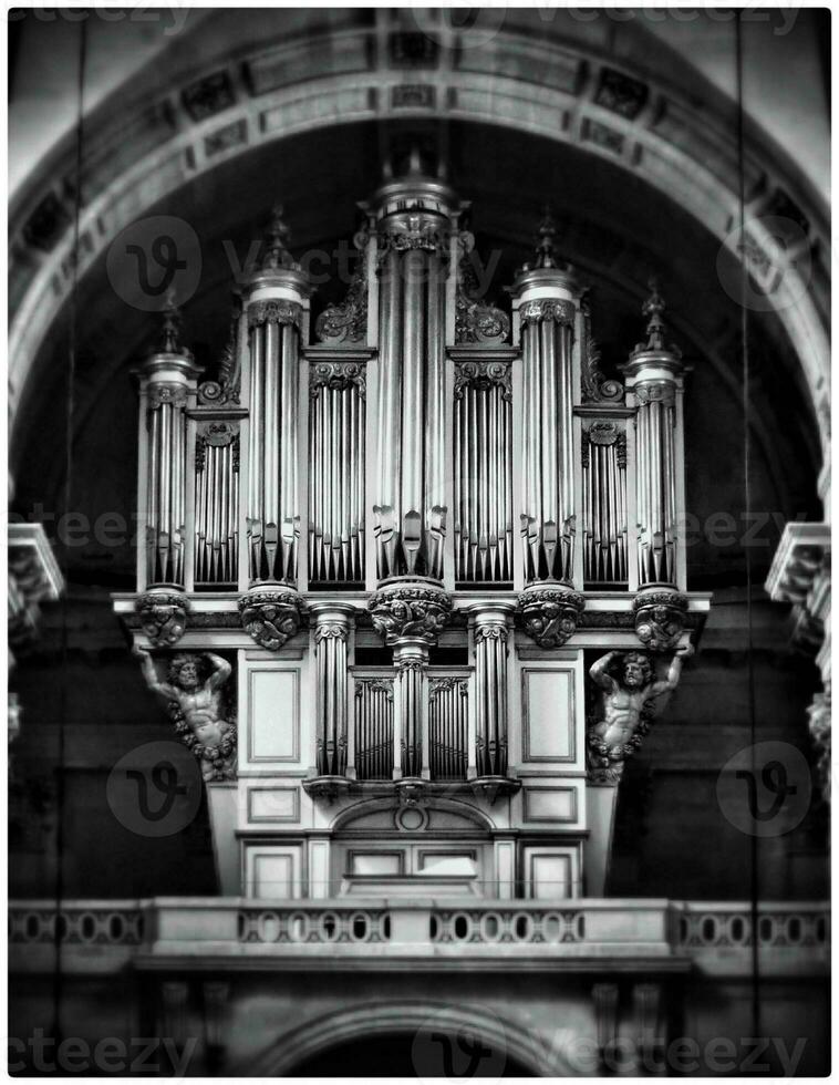 Elegant Monochrome Grandes Orgues at Les Invalides, Paris photo