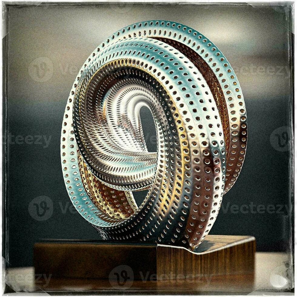 Digital Generated Geometric Modern Sculpture photo