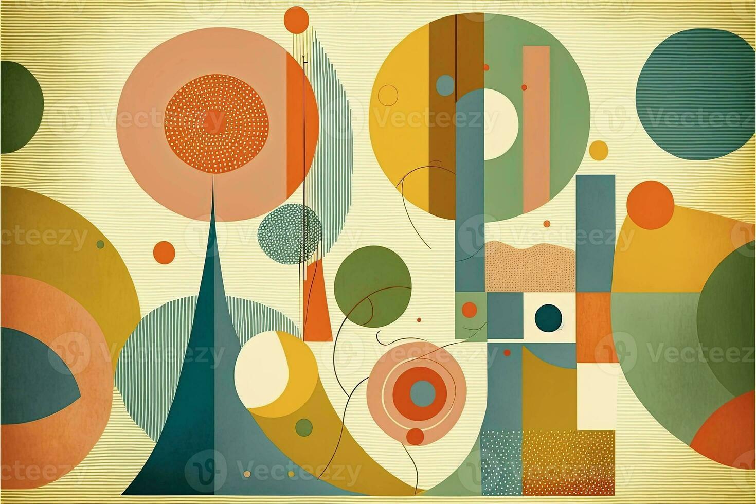Klee Inspired Vector Background   generative ai photo
