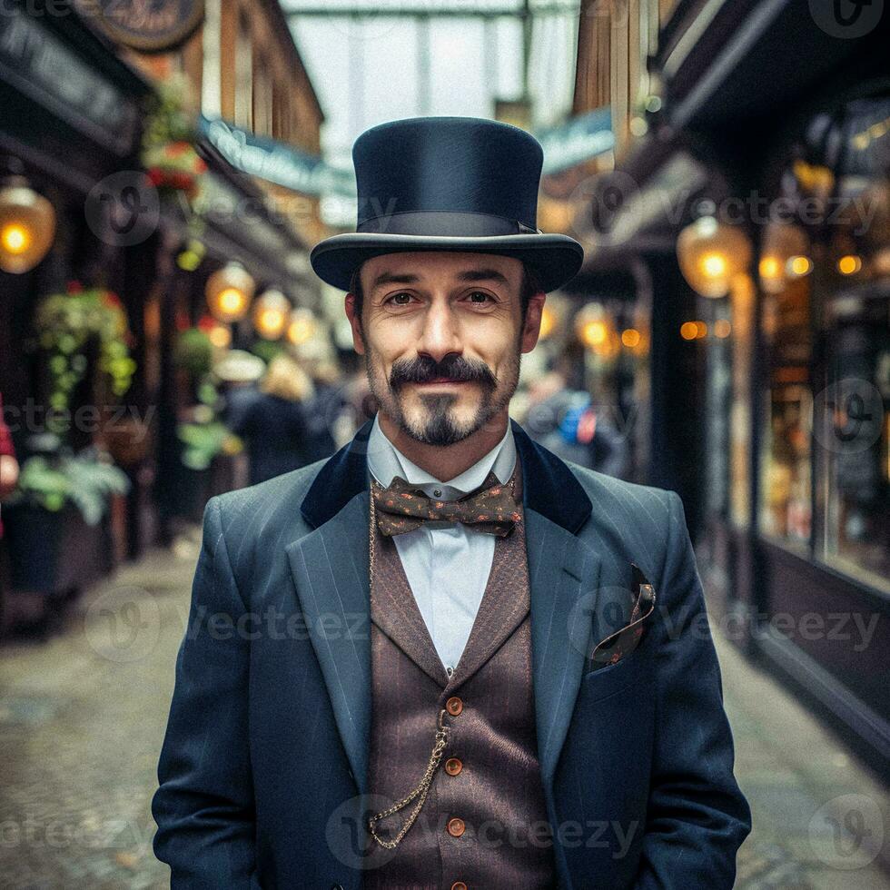 Elegant Man in Parisian Flair   generative ai photo