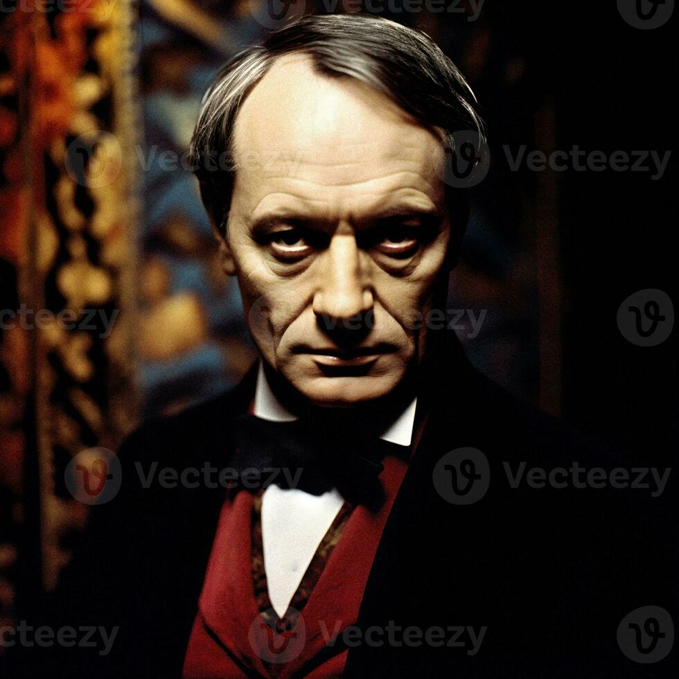 Contemporary Portrait of Charles Baudelaire in Modern Attire generative ...