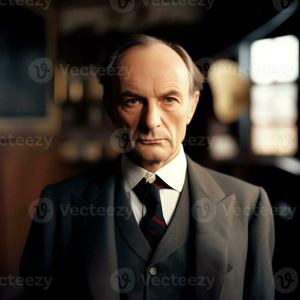 Contemporary Portrait of Charles Baudelaire in Modern Attire   generative ai photo
