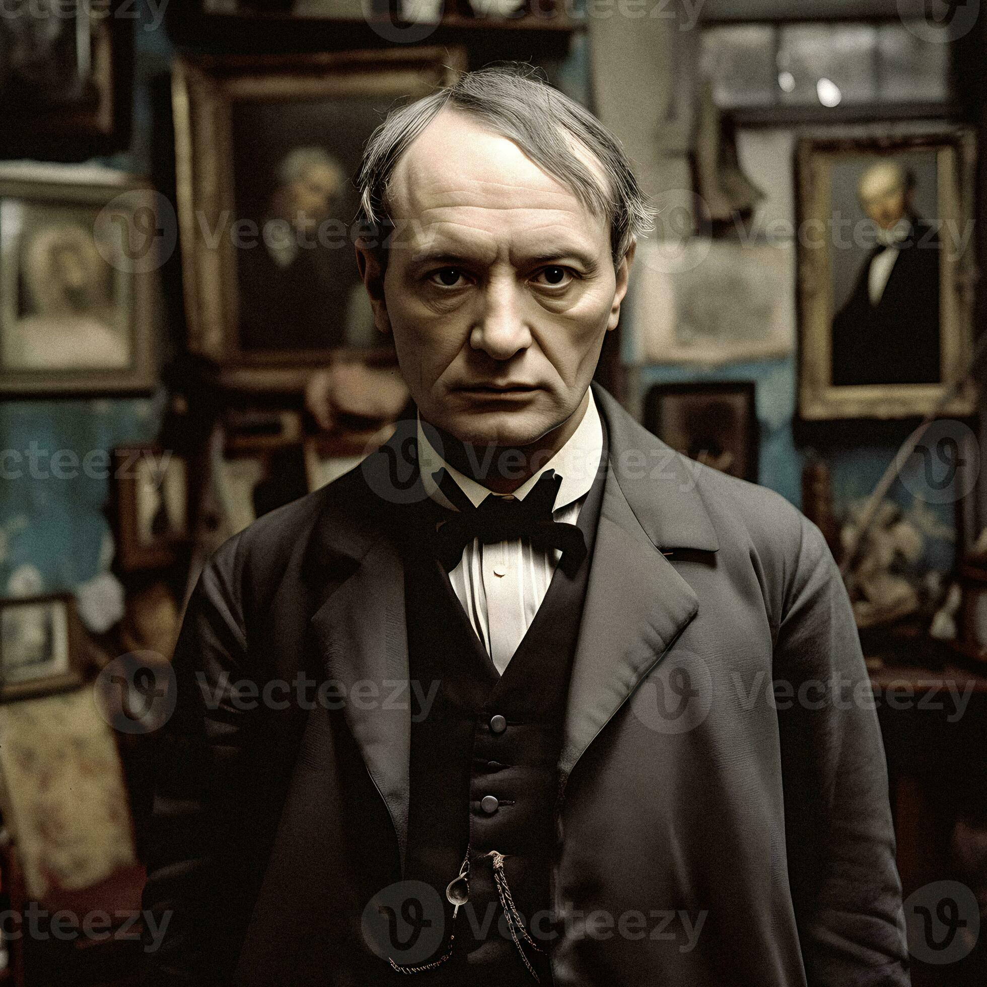 Contemporary Portrait of Charles Baudelaire generative ai 32432223 ...