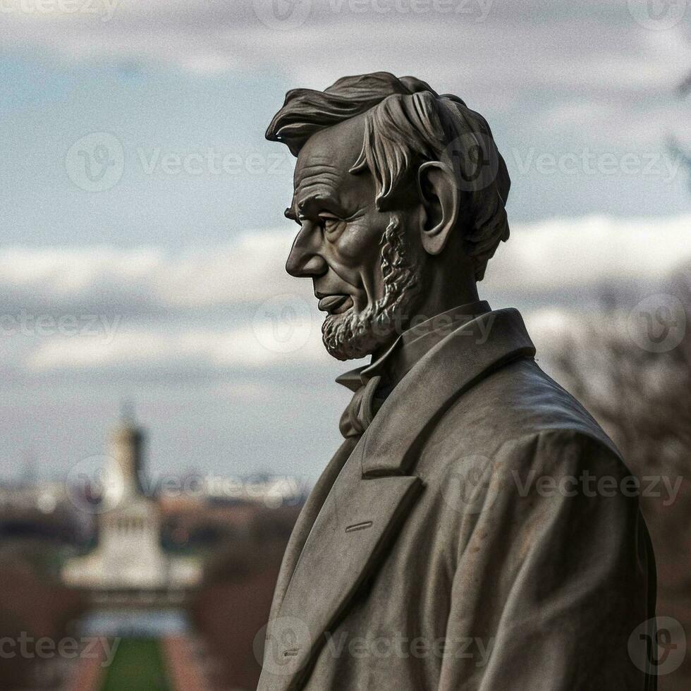 A statue of Abraham Lincoln   generative AI photo