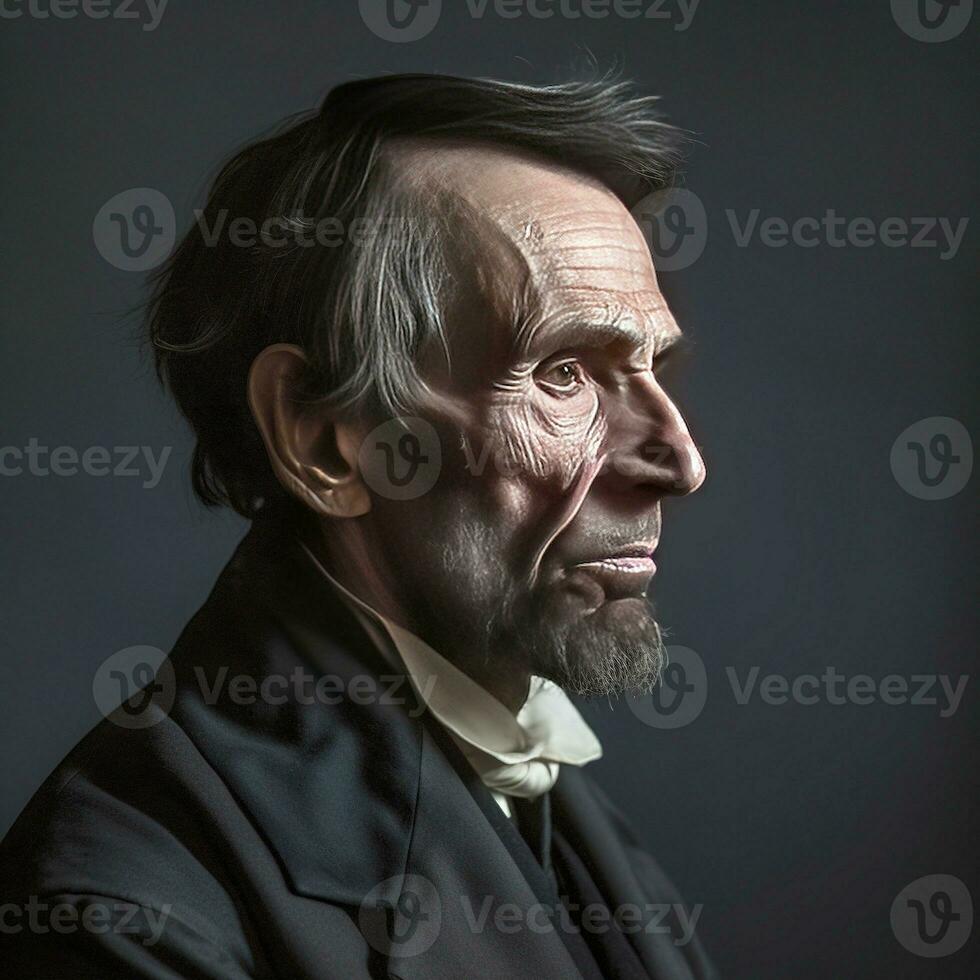 A portrait of Abraham Lincoln   generative AI photo