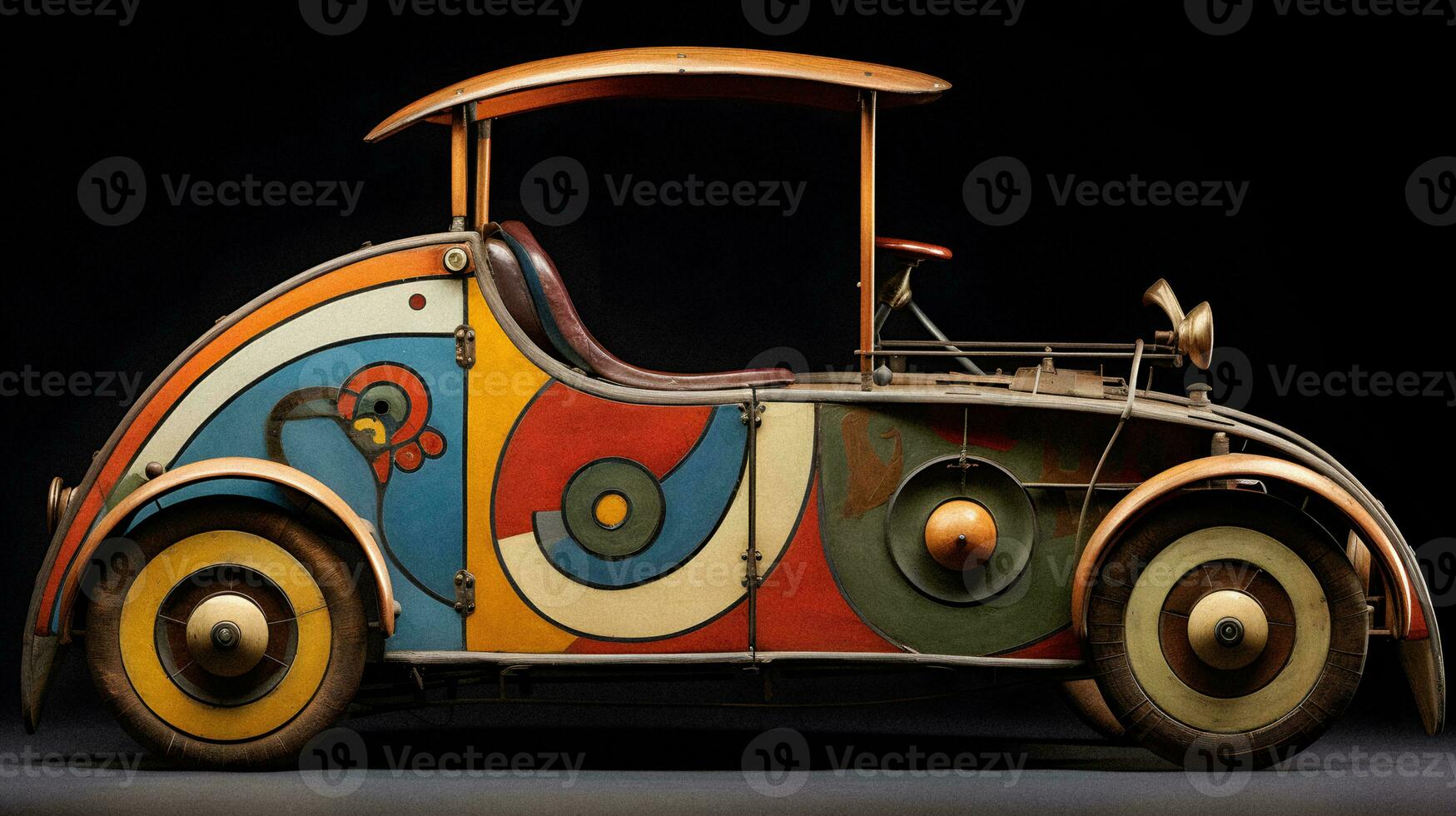 Artistic Elegance Paul Klee's Generative AI Car photo