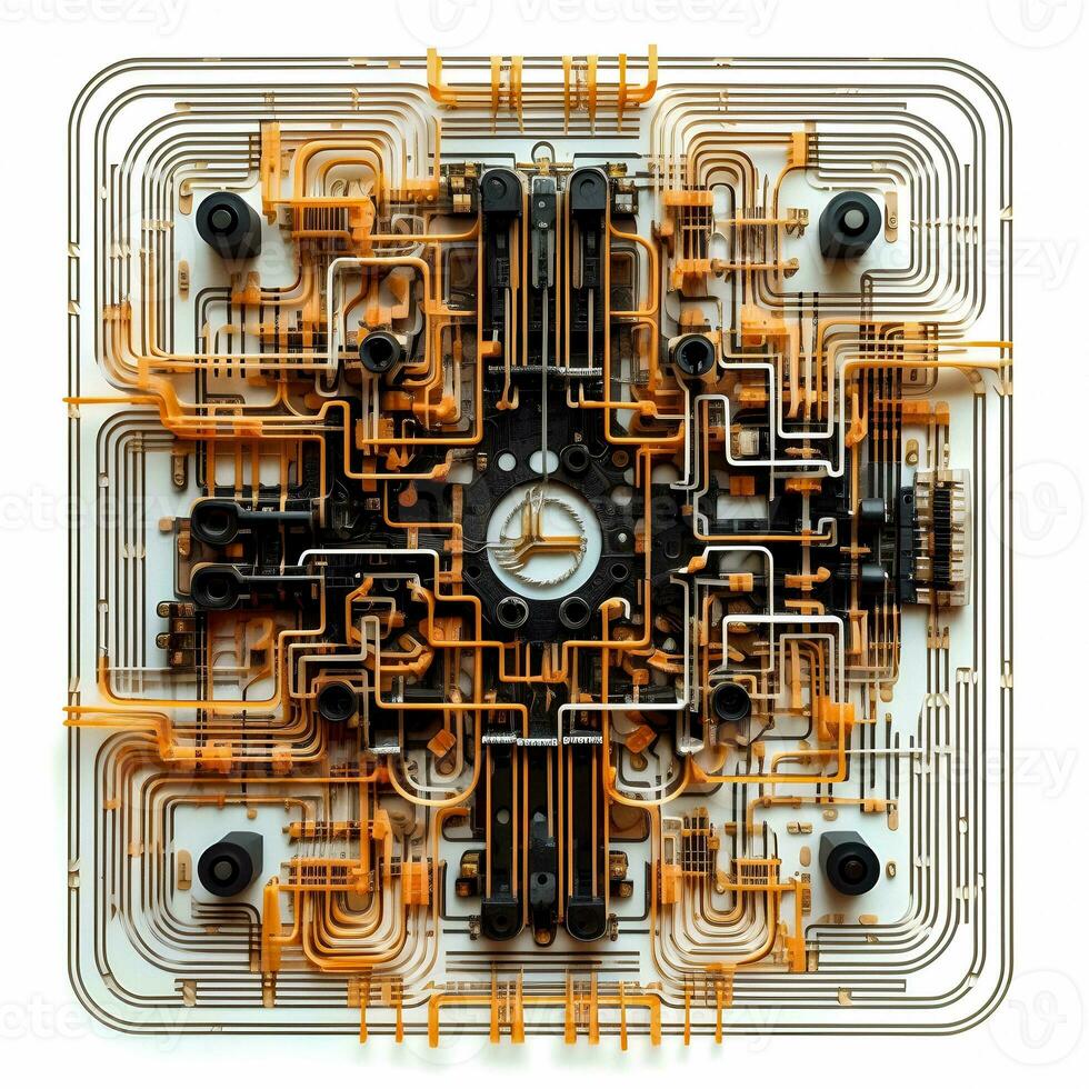 AI Generated Circuit Board Maze photo