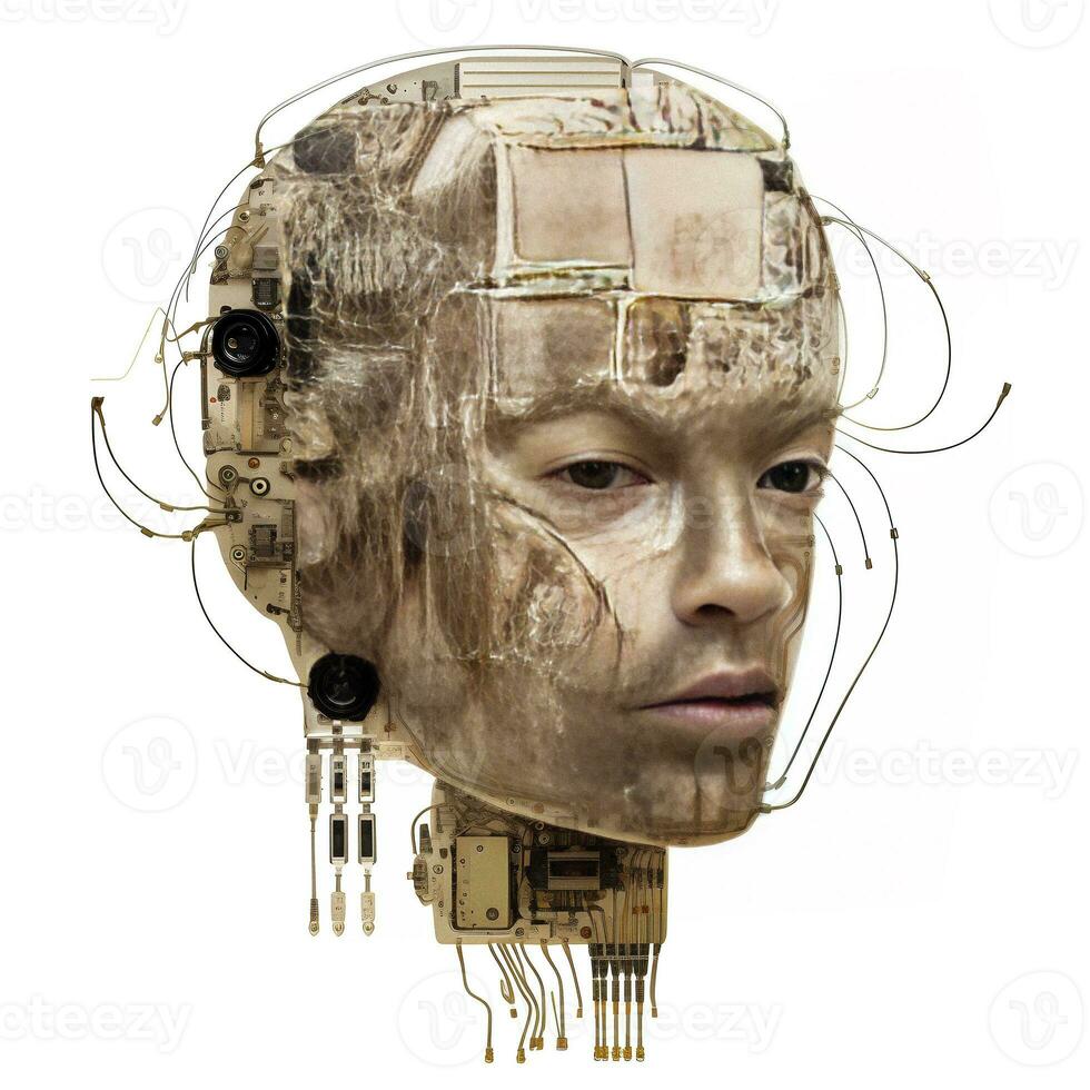 AI Infused Woman Circuitry of Tomorrow photo