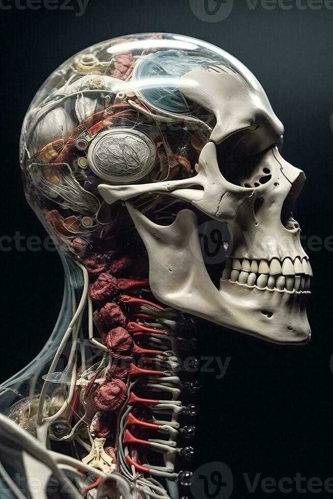 artificial inteligencia desvela humano esqueleto foto