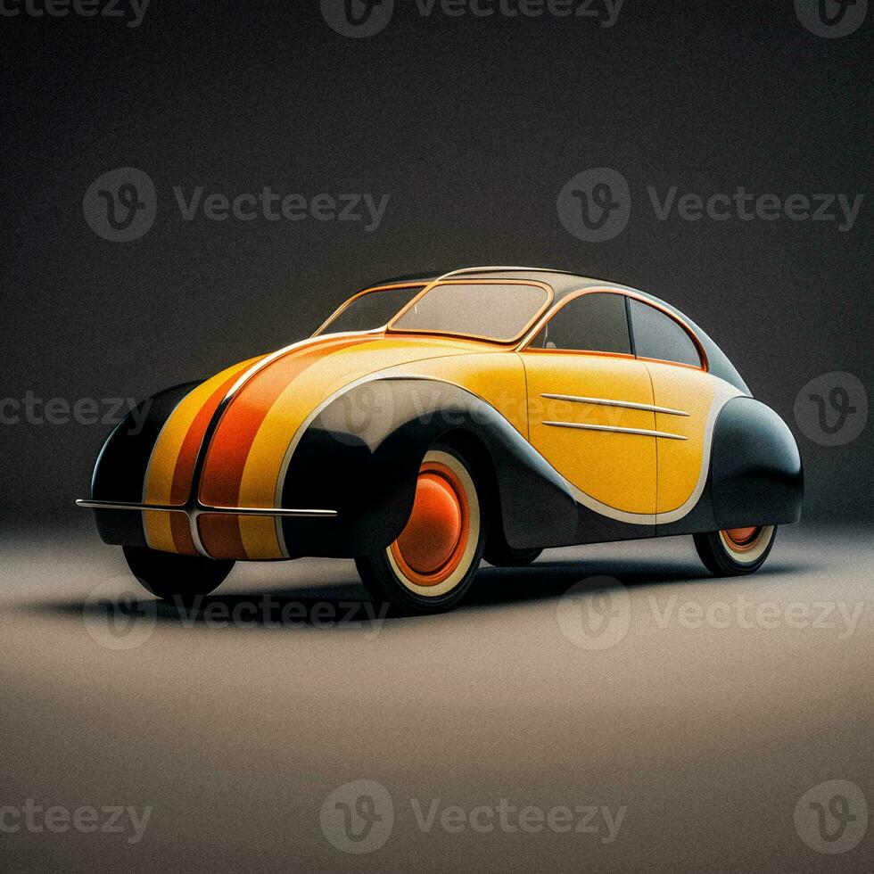 Retro Futurism Generative AI's Bauhaus Car photo