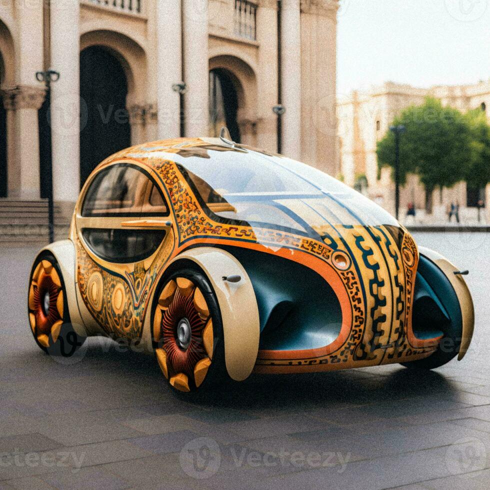 Futuristic Electric Car The Intersection of Design and AI photo