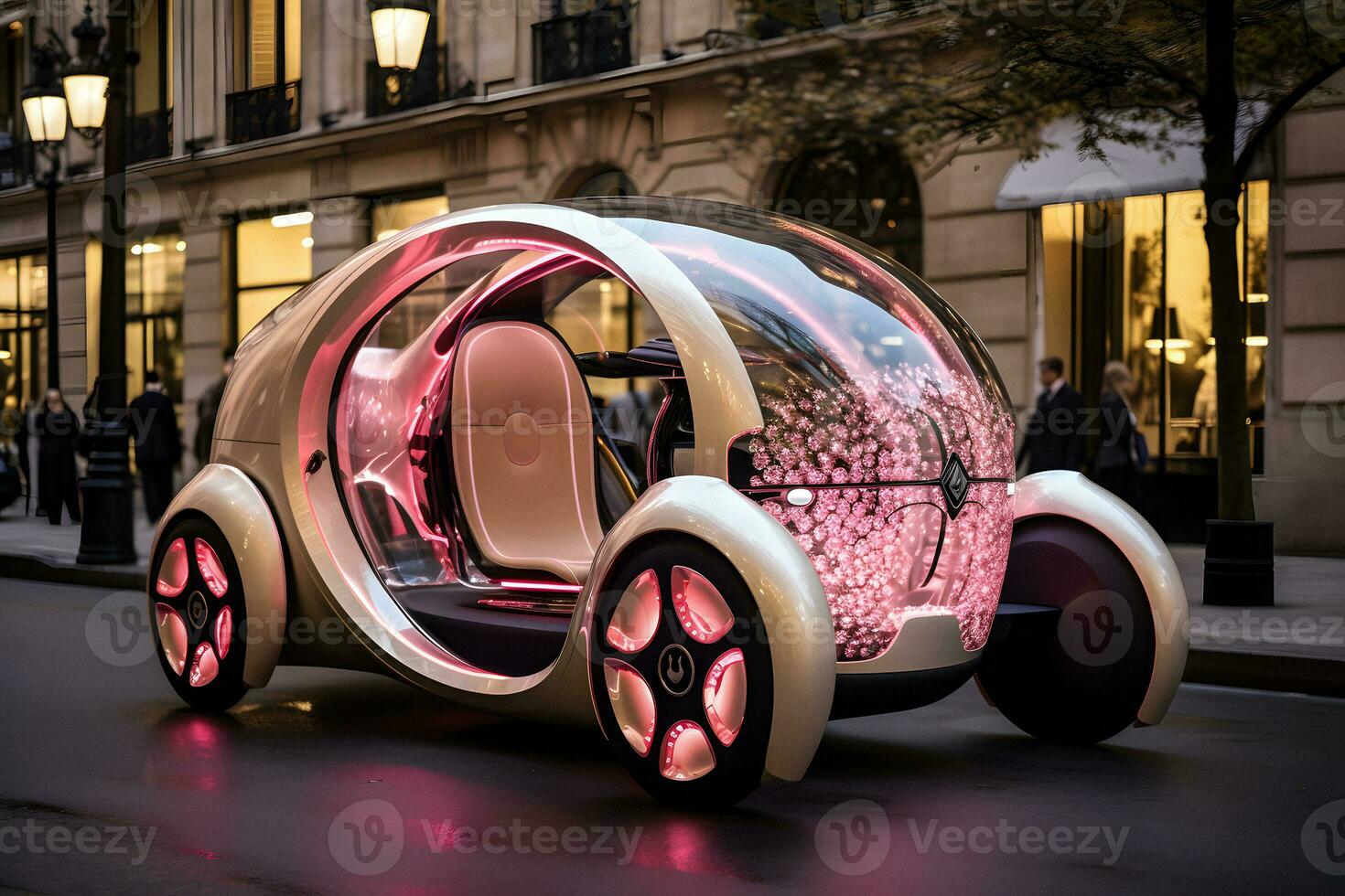 Futuristic Electric Car The Intersection of Design and AI photo