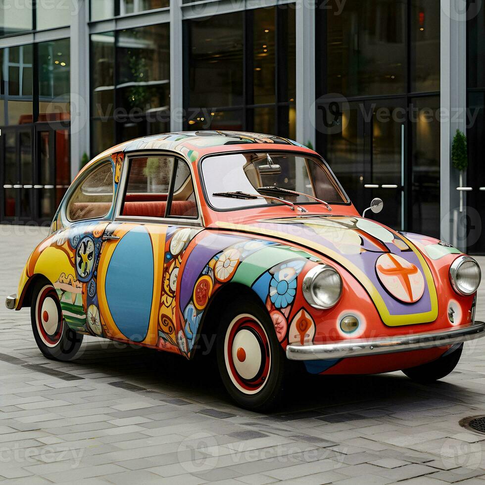 Psychedelic Car A Retro Futurism Revival photo