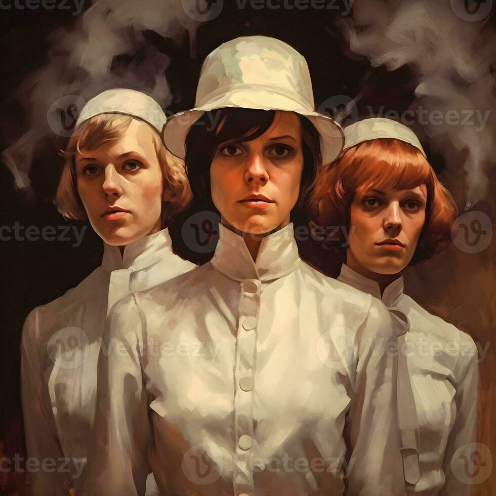 Futuristic Surreal Female Gang in AI Generated Artwork photo