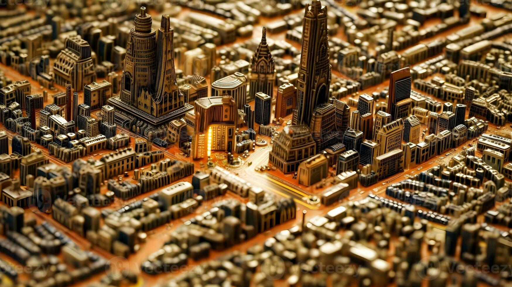 AI Generated Miniature Paris on a Motherboard photo