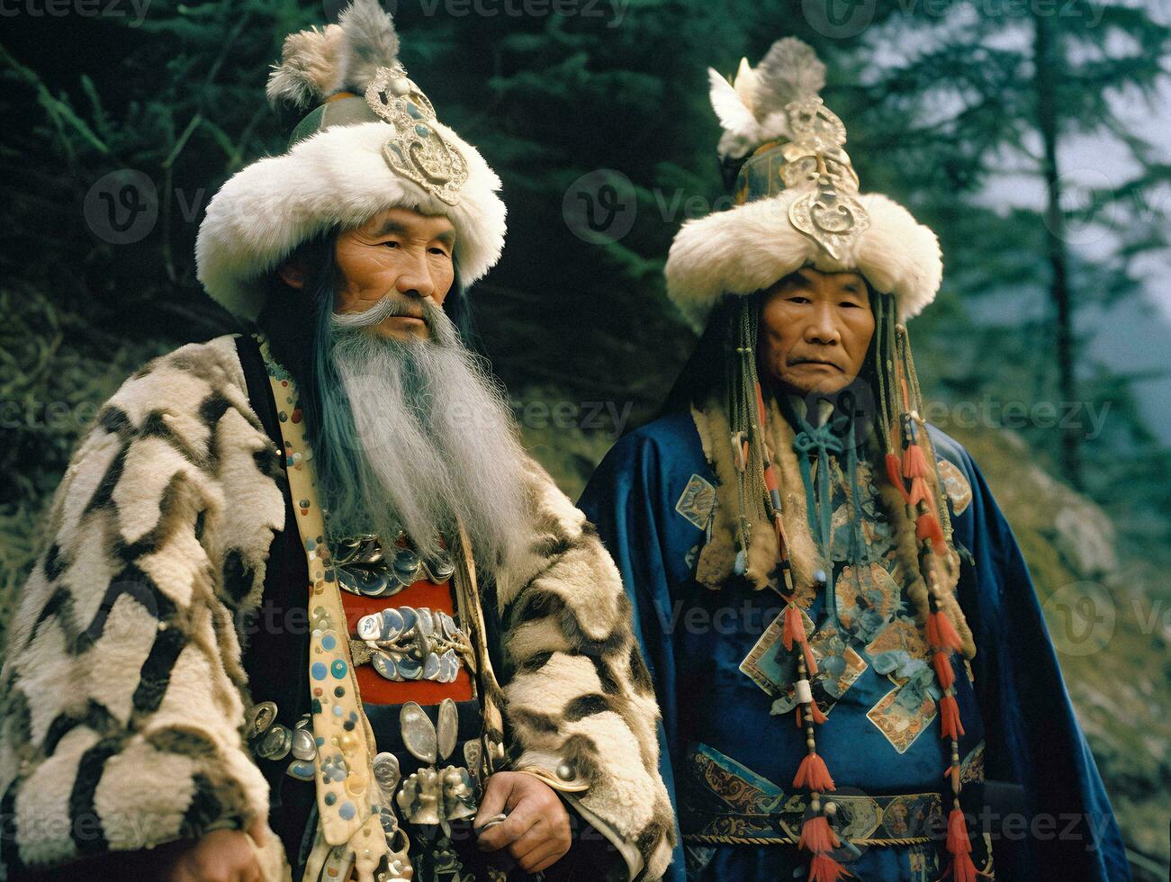 Timeless Traditions Ainu People in Generative AI Art photo